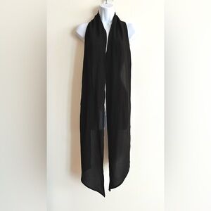 Elegant Black Sheer Scarf